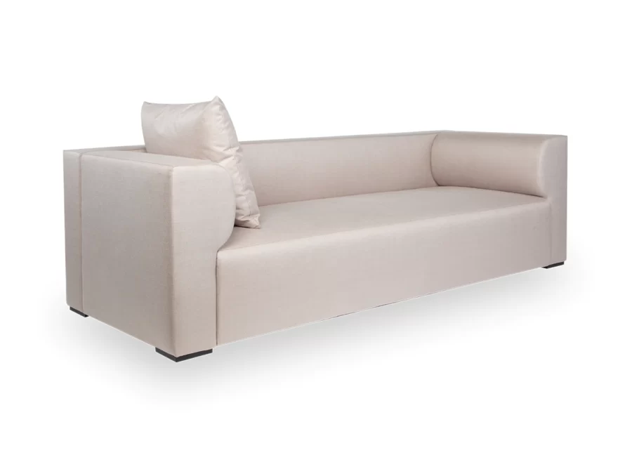 Sofa Juno Zeea 3 lugares de luxo alto padrao design moderno e minimalita inclinacao direita