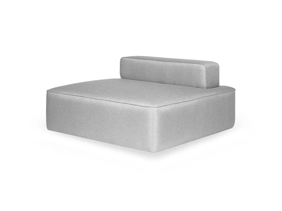 Sofa modular Vic Meio Zeea de luxo alto padrao design moderno industrial e minimalista inclinado esquerda