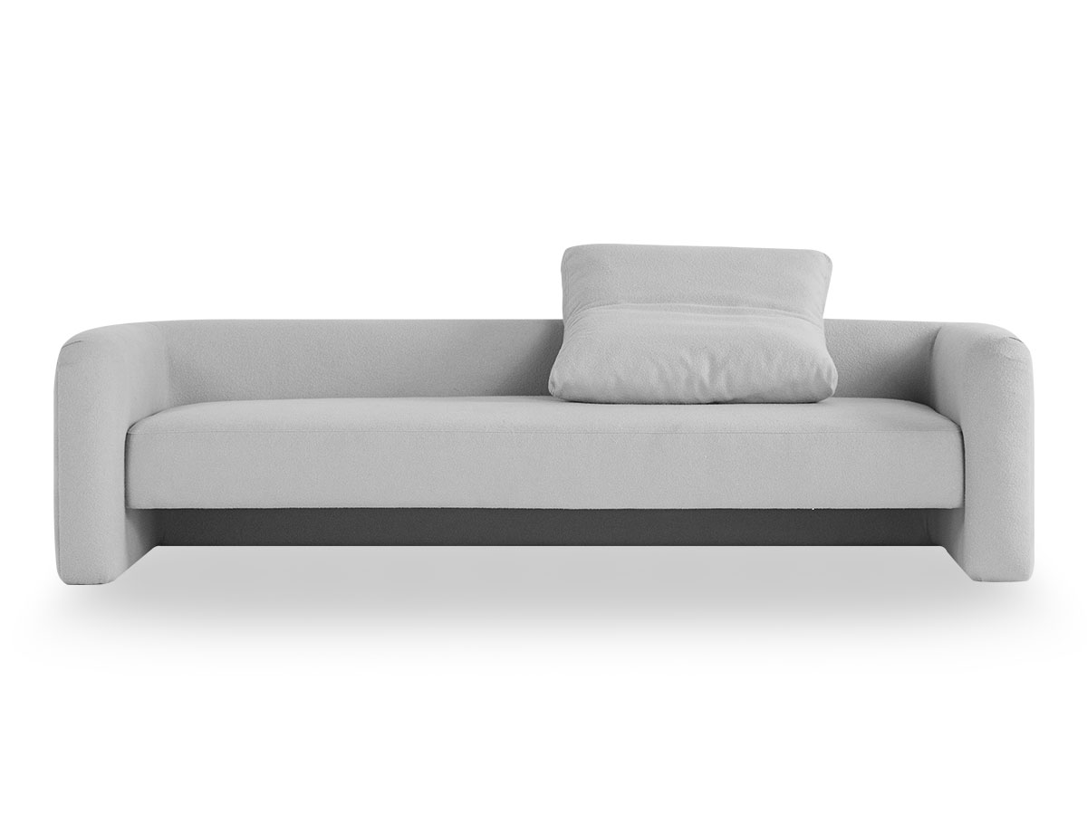 Sofa SORIN Zeea 3 lugares de luxo alto padrao design moderno e minimalista com marmore confortavel pufe